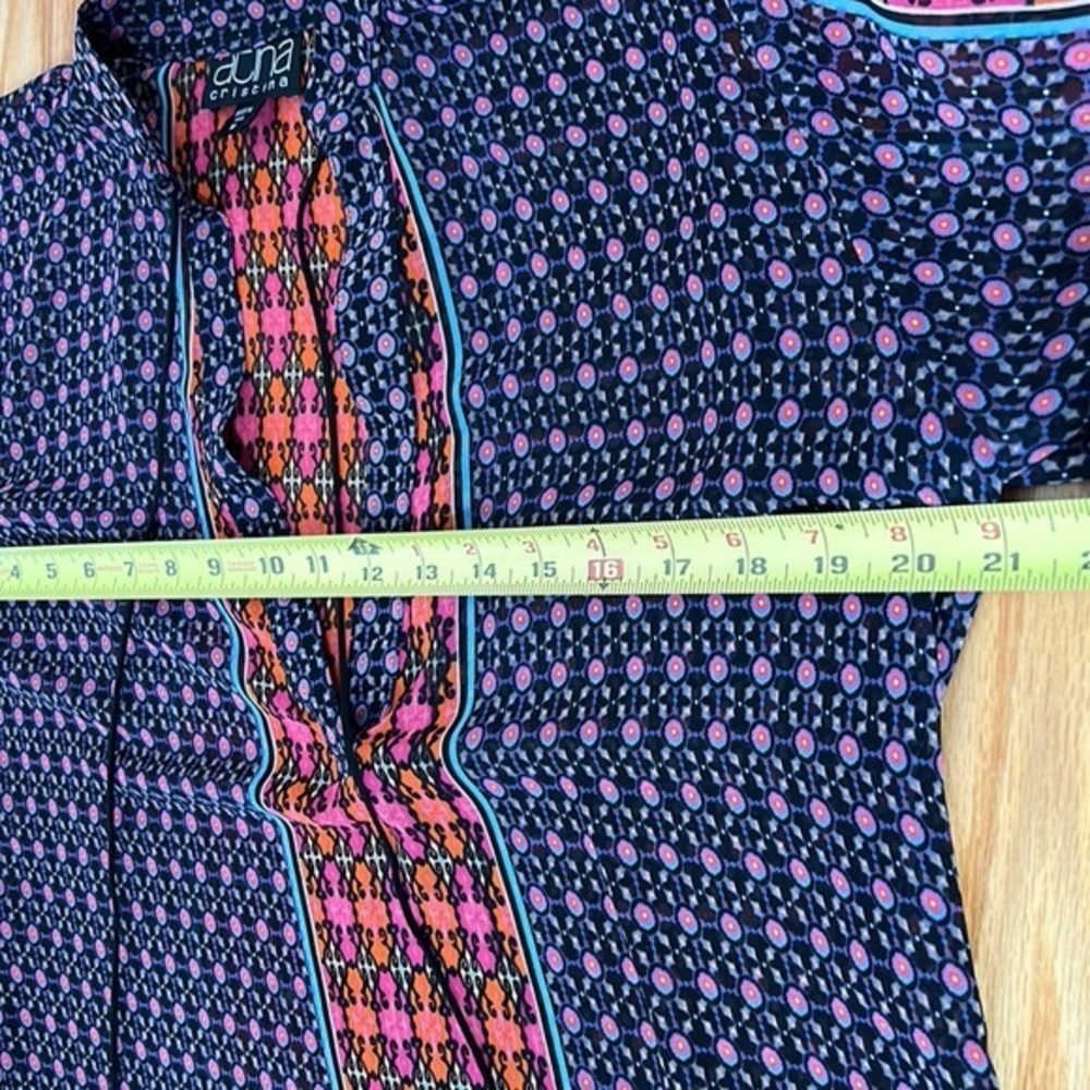 Multicolor Patterned Women's Blouse - Picture 9 of 11